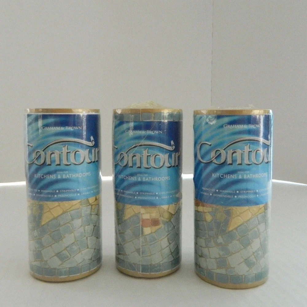 Graham & Brown Wallpaper Border 5in Multi Mosaic Seascape 3 Rolls 49-062 Coastal